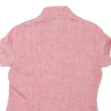 TOMMY HILFIGER Womens Plain Shirt Pink Linen S