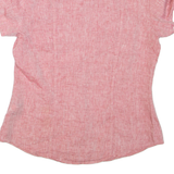 TOMMY HILFIGER Womens Plain Shirt Pink Linen S