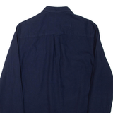 LYLE & SCOTT Mens Plain Shirt Blue Long Sleeve S
