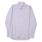 TED BAKER Mens Shirt Pink Check Long Sleeve L