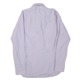 TED BAKER Mens Shirt Pink Check Long Sleeve L
