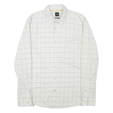 HUGO BOSS Slim Fit Mens Shirt White Check Long Sleeve L