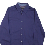 TED BAKER Mens Shirt Purple Spotted Long Sleeve M