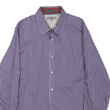 TED BAKER Mens Shirt Purple Striped Long Sleeve L