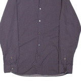 TED BAKER Mens Shirt Blue Geometric Long Sleeve M
