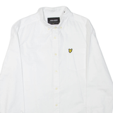LYLE & SCOTT Mens Plain Shirt White Long Sleeve M