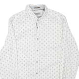 TED BAKER Mens Shirt White Geometric Long Sleeve L