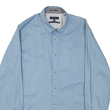 TED BAKER Mens Shirt Blue Geometric Long Sleeve L