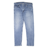 LEVI'S 502 Jeans Mens Blue Regular Tapered Stone Wash W35 L30