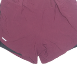 NIKE RUNNING Womens Sports Shorts Maroon Relaxed L W28