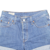 LEVI'S Turn Up 501 Premium E Womens Denim Shorts Blue Relaxed XS W27