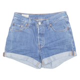 LEVI'S Turn Up 501 Premium E Womens Denim Shorts Blue Relaxed XS W27