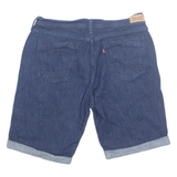 LEVI'S Turn Up Womens Denim Shorts Blue Relaxed L W34