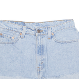 LEVI'S Turn Up 512 Womens Denim Shorts Blue Relaxed S W28