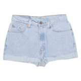 LEVI'S Turn Up 512 Womens Denim Shorts Blue Relaxed S W28