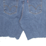 LEVI'S Cut Off 505 Womens Denim Shorts Blue Relaxed UK 10 W31