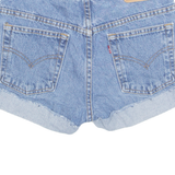 LEVI'S Turn Up 505 Womens Denim Shorts Blue Relaxed XS W26