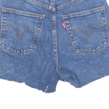 LEVI'S Cut Off Ribcage Premium E Womens Denim Shorts Blue Relaxed XS W25