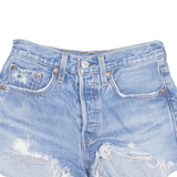 LEVI'S Cut Off 501 Premium E Womens Denim Shorts Blue Relaxed XS W26