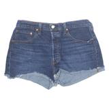LEVI'S Turn Up 501 Womens Denim Shorts Blue Relaxed M W32