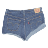 LEVI'S Turn Up 501 Womens Denim Shorts Blue Relaxed L W34