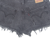 LEVI'S Cut Off 501 Womens Denim Shorts Black Relaxed M W32