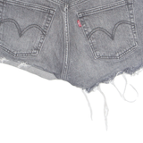 LEVI'S Cut Off 501 Womens Denim Shorts Black Relaxed S W27