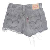 LEVI'S Cut Off 501 Womens Denim Shorts Black Relaxed S W27