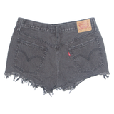 LEVI'S Cut Off 501 Womens Denim Shorts Black Relaxed M W30
