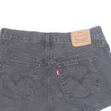 LEVI'S Cut Off 501 Womens Denim Shorts Black Relaxed S W28