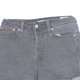 LEVI'S Turn Up Womens Denim Shorts Black Relaxed S W28