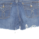 CALVIN KLEIN JEANS Cut Off Womens Denim Shorts Blue Relaxed S W30