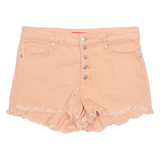 GUESS Cut Off Womens Denim Shorts Orange Relaxed M W32