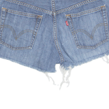 LEVI'S Nouveau Cut Off 577 Womens Denim Shorts Blue Relaxed M W30