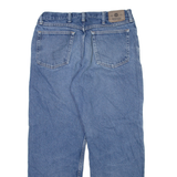 WRANGLER Mens Jeans Blue Regular Straight Stone Wash W34 L29
