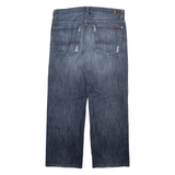 7 FOR ALL MANKIND Womens Jeans Blue Regular Straight Stone Wash W33 L27