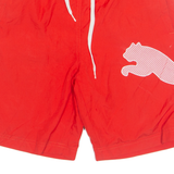 PUMA Mesh Lined Mens Swimming Shorts Red Relaxed M W28