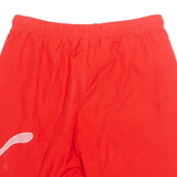 PUMA Mesh Lined Mens Swimming Shorts Red Relaxed M W28
