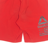 REEBOK Mens Sports Shorts Red Relaxed M W32