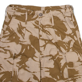Mens Cargo Shorts Beige Relaxed Camouflage S W27