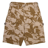Mens Cargo Shorts Beige Relaxed Camouflage S W27