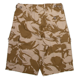 Mens Cargo Shorts Beige Relaxed Camouflage S W27