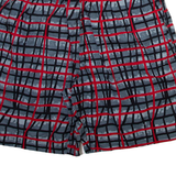 CAP FERRET Mens Casual Shorts Grey Relaxed Check L W26