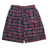 CAP FERRET Mens Casual Shorts Grey Relaxed Check L W26