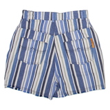 POLAR BEAR Mens Casual Shorts Blue Striped XS W26