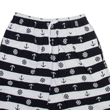 DND CLUB Mens Casual Shorts Black Striped S W26