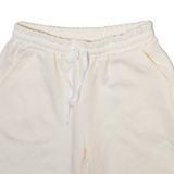 Mens Casual Shorts Cream Striped M W28