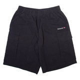 REEBOK Mens Cargo Shorts Black Relaxed L W28