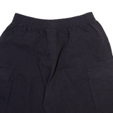 REEBOK Mens Cargo Shorts Black Relaxed L W28