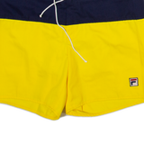 FILA Mens Casual Shorts Yellow Striped M W32